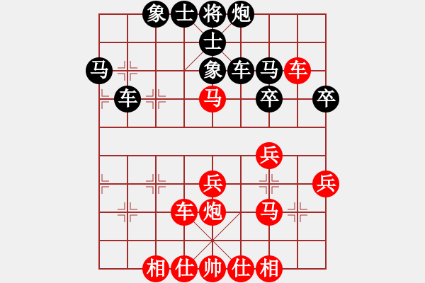 象棋棋譜圖片：中國象棋五分鐘對(duì)弈太守棋狂先勝棋手15767 - 步數(shù)：40 