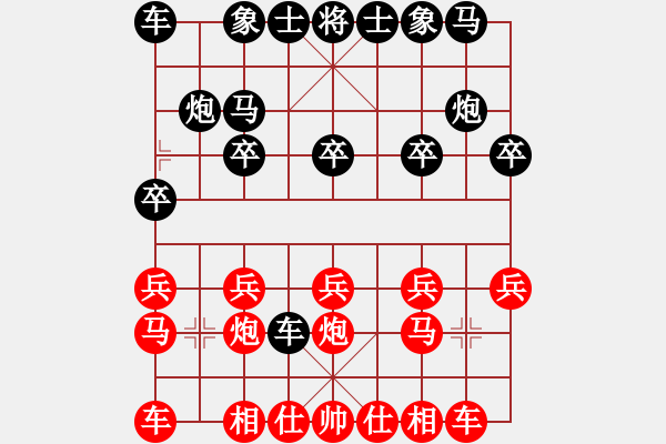 象棋棋譜圖片：1355局 B12- 中炮對單提馬橫車-小蟲引擎23層(先勝)天天Ai2-1 - 步數：10 