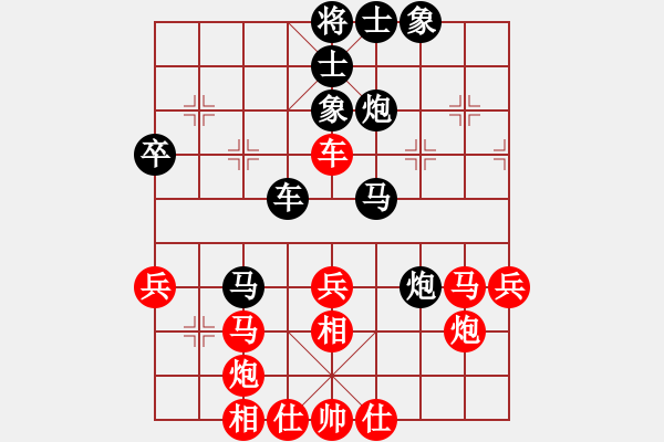 象棋棋譜圖片：一花一世界(人王)-和-四夏灑夕陽(yáng)(人王)中炮過(guò)河車對(duì)屏風(fēng)馬兩頭蛇 紅左橫車兌三兵（炮2進(jìn)2） - 步數(shù)：60 