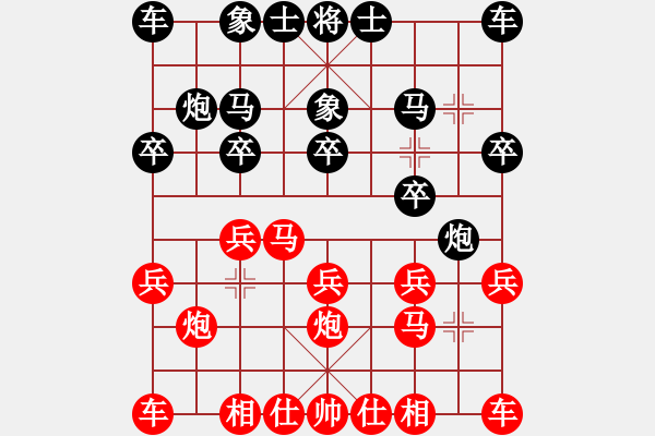 象棋棋譜圖片：中炮對屏風(fēng)馬 - 步數(shù)：10 