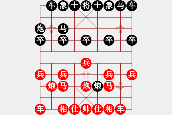 象棋棋譜圖片：中炮對右三步虎（例局之四） - 步數(shù)：10 