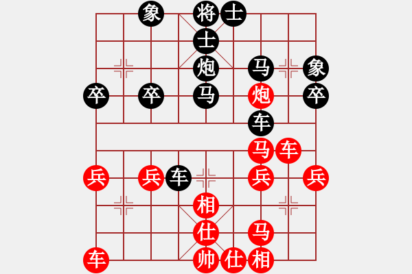 象棋棋譜圖片：知足常[514541978]] -VS- 橫才俊儒[292832991] - 步數(shù)：30 