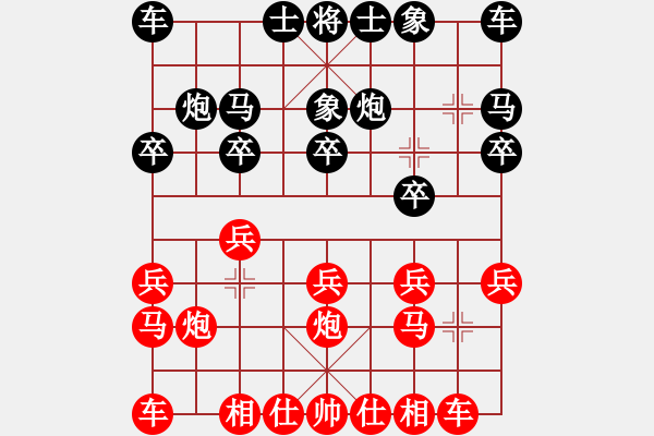 象棋棋谱图片：象棋兵法之五单提马篇：单提马应当头炮(10) - 步数：10 