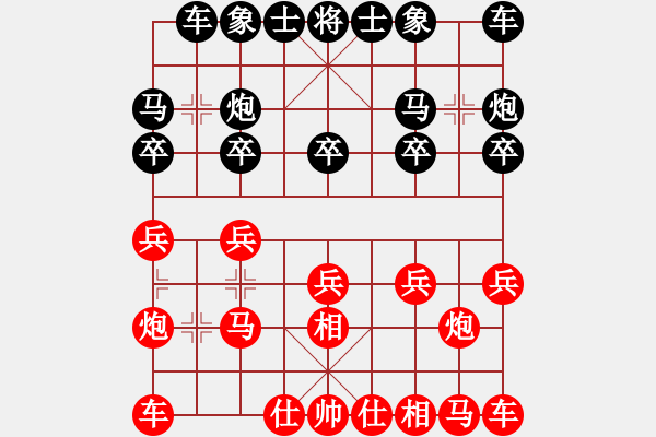 象棋棋譜圖片：《仙人指路飛相對(duì)卒底炮》 - 步數(shù)：10 