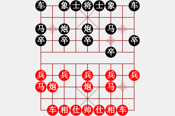 象棋棋譜圖片：怎么應(yīng)對(duì)后手順手炮對(duì)手（順炮直車對(duì)緩開車） - 步數(shù)：10 