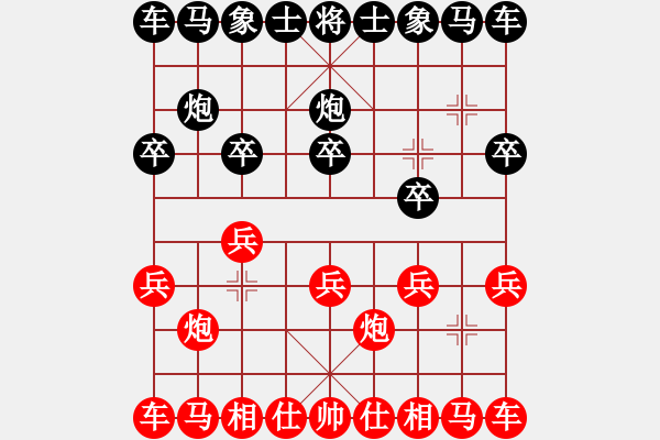 象棋棋譜圖片：胡孝總 對(duì)士角炮的走法 卒7進(jìn)1 炮8平5 - 步數(shù)：4 