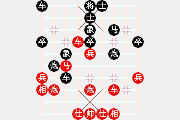 象棋棋譜圖片：《中炮直車盤頭馬對屏風(fēng)馬》B.2.4.3.1.黑左炮巡河　紅馬盤頭馬（一） - 步數(shù)：22 