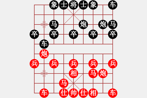 象棋棋譜圖片：過宮炮應(yīng)飛相（業(yè)三升業(yè)四評(píng)測(cè)對(duì)局）我后勝 - 步數(shù)：10 