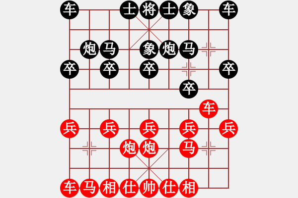 象棋棋譜圖片：cw63524紅負葬心【中炮對反宮馬】 - 步數：10 