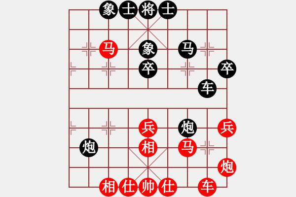 象棋棋譜圖片：飛天盾地(人王)-和-去棋中論壇(日帥) - 步數(shù)：40 