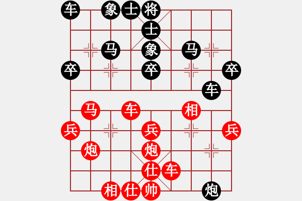 象棋棋譜圖片：3.弈童班主【8-1】（先勝）劉權達【8-1】（中炮直橫車對屏風馬兩頭蛇） - 步數(shù)：40 