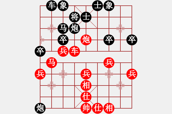 象棋棋譜圖片：木頭刀[363998952] -VS- 橫才俊儒[292832991] - 步數(shù)：40 