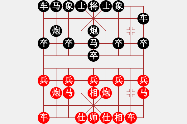 象棋棋譜圖片：陽光[紅] -VS- 橫才俊儒[黑] - 步數(shù)：10 