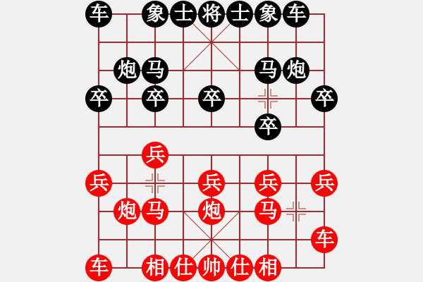 象棋棋譜圖片：中炮橫車進(jìn)七兵對(duì)屏風(fēng)馬 - 步數(shù)：9 