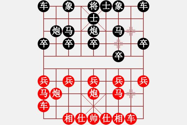 象棋棋譜圖片：順炮緩開(kāi)車(chē)進(jìn)7卒：邊馬左橫車(chē)對(duì)正馬正士（三） - 步數(shù)：10 