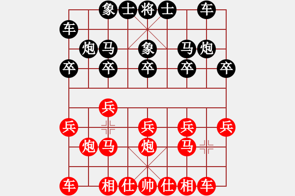 象棋棋谱图片：杨小平 先胜 张亮 - 步数：10 