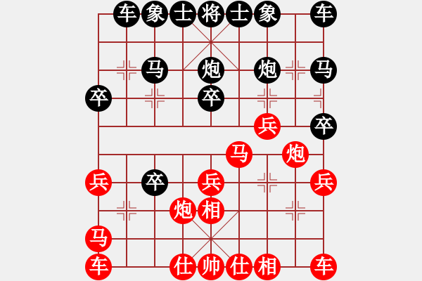 象棋棋譜圖片：luowendi2008紅負(fù)葬心【飛相對(duì)左中炮】 - 步數(shù)：20 