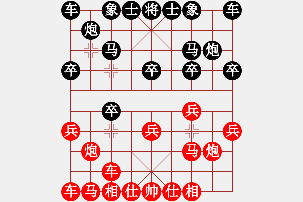 象棋棋譜圖片：牛奶可樂先勝正在輸入 - 步數(shù)：10 