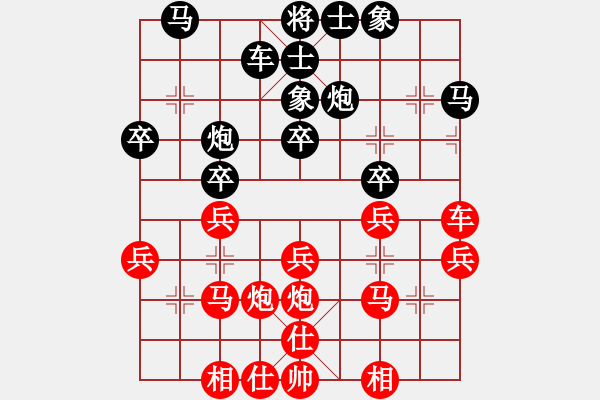 象棋棋譜圖片：劉鳳君     先勝 馬鳳友     - 步數(shù)：30 