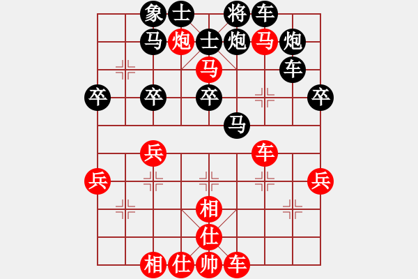象棋棋谱图片：北方二号 先胜 【棋网2号】 - 步数：40 
