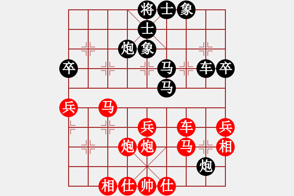 象棋棋譜圖片：帥淇(8段)-和-被人忽視(5段) - 步數(shù)：40 