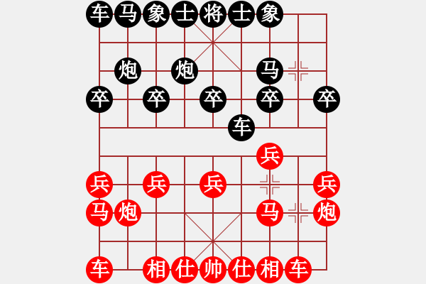 象棋棋谱图片：辽宁 罗春阳 和 天津 卢德生 - 步数：10 