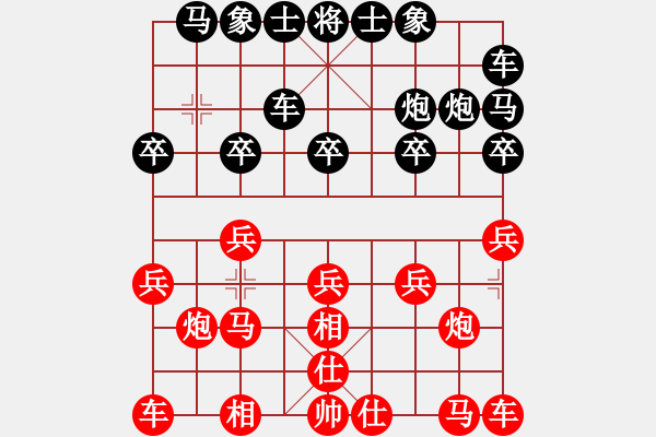 象棋棋譜圖片：醉棋渡河[紅] -VS- 風雨[黑] - 步數：10 