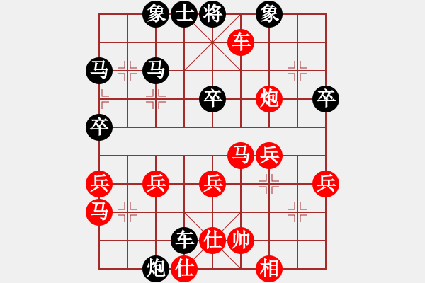 象棋棋譜圖片：笑俠神書[紅] -VS- 品棋茶茶[黑] - 步數(shù)：40 