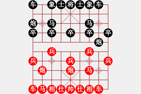 象棋棋譜圖片：2024.7.11.7中炮兩頭蛇先勝屏風(fēng)馬探頭炮 - 步數(shù)：10 