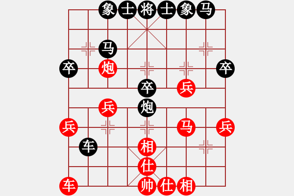 象棋棋譜圖片：卜鳳波     先負(fù) 程進(jìn)超     - 步數(shù)：30 