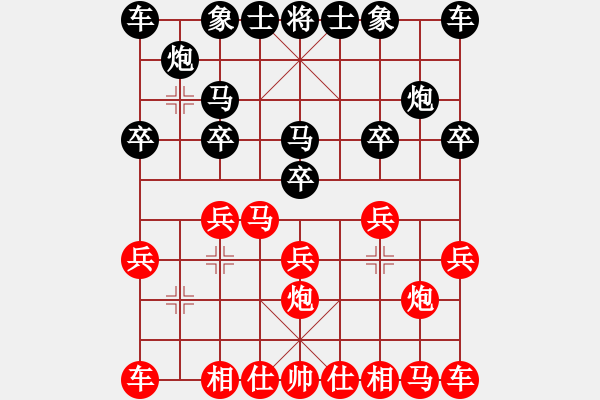 象棋棋譜圖片：鴛鴦屏風(fēng)馬(5級(jí))-勝-liangyuwu(6級(jí)) - 步數(shù)：10 