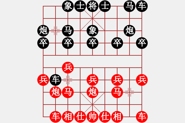 象棋棋譜圖片：1318局 B00- 中炮局-業(yè)天天Ai1-1(先負(fù))小蟲引擎23層 - 步數(shù)：10 