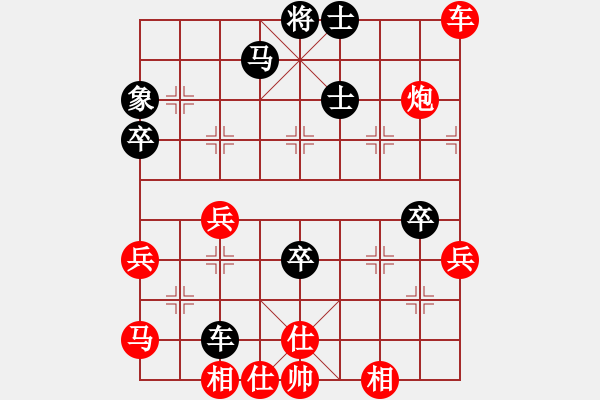 象棋棋譜圖片：起馬轉(zhuǎn)紅屏風(fēng)馬對黑左士角炮左橫車（旋風(fēng)V5.0先勝巫師業(yè)余級） - 步數(shù)：60 