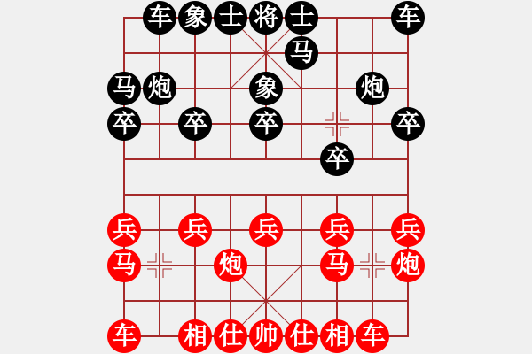 象棋棋譜圖片：《學(xué)習(xí)大師后手》邊馬拐角馬進(jìn)炮封車(chē)破起馬局邊馬邊炮士角炮 - 步數(shù)：10 