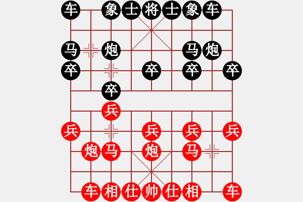 象棋棋譜圖片：仙人指路轉(zhuǎn)左中炮對卒底炮 麥凡士(天罡)-勝-高級(jí)圣斗士(風(fēng)魔) - 步數(shù)：10 