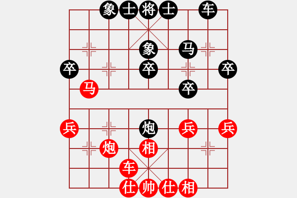 象棋棋譜圖片：賽文貓(6段)-和-棋怪一(6段) - 步數(shù)：40 