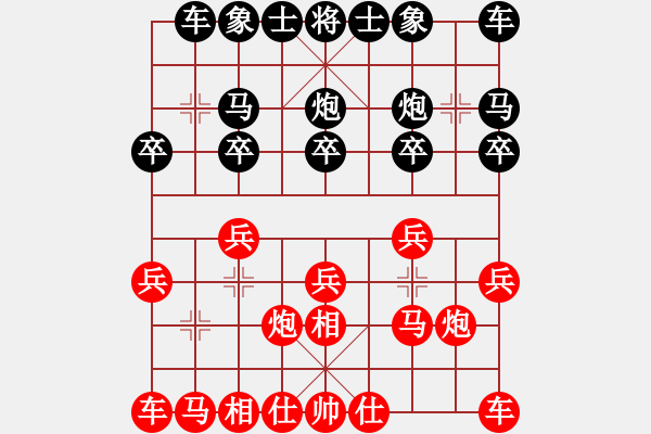 象棋棋譜圖片：仙人指路（黑勝） - 步數(shù)：10 