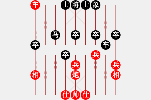 象棋棋譜圖片：名劍之某某(6段)-負(fù)-淡看風(fēng)云(7段) 順炮緩開車對直車 - 步數(shù)：40 