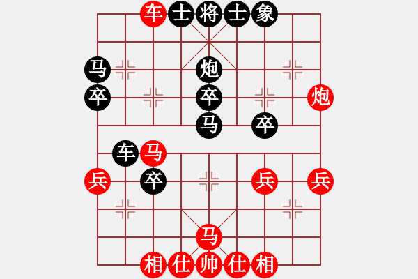 象棋棋譜圖片：仕角炮對(duì)右中炮紅轉(zhuǎn)反宮馬     三將就餐好(6段)-負(fù)-問(wèn)晴哥(1段) - 步數(shù)：40 