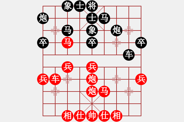 象棋棋譜圖片：棋壇毒龍(8段)-和-煙臺(tái)路邊棋(6段) - 步數(shù)：40 