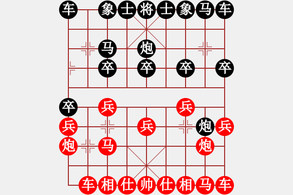 象棋棋譜圖片：騰訊 QQ 象棋對局 - 步數(shù)：10 