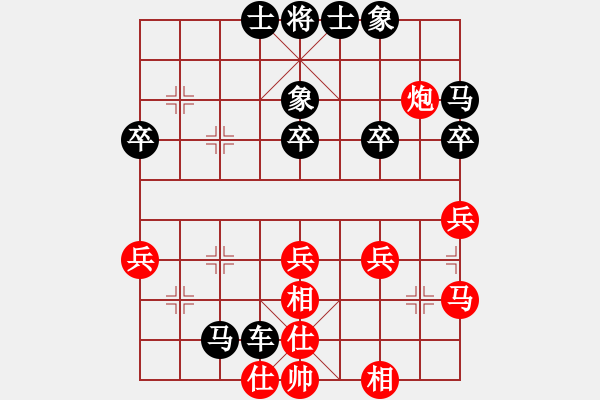 象棋棋譜圖片：《學(xué)習(xí)大師后手》單提馬進(jìn)3卒快馬盤河左橫車破起馬局轉(zhuǎn)單提馬左炮巡河攔馬 - 步數(shù)：40 