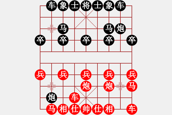 象棋棋譜圖片：金典[紅] -VS- 拜師學棋ty[黑](6) - 步數(shù)：10 