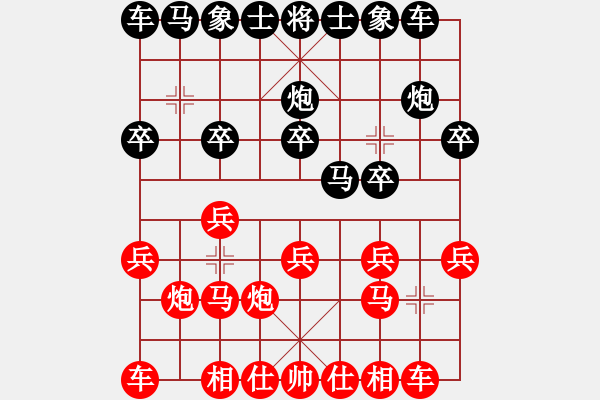 象棋棋谱图片：谢文涛 先负 张泽海 - 步数：10 