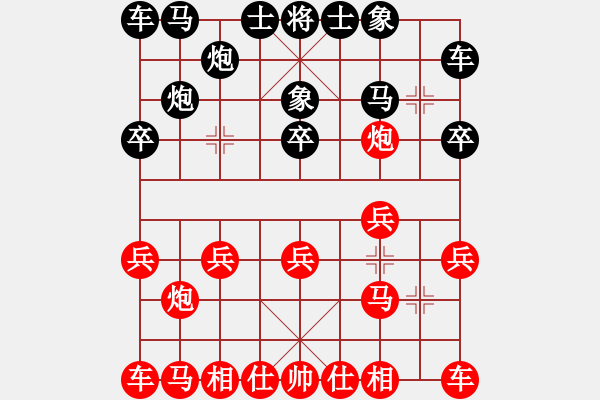 象棋棋譜圖片：金鉤炮：殺象棄馬 兵臨城下 - 步數(shù)：10 