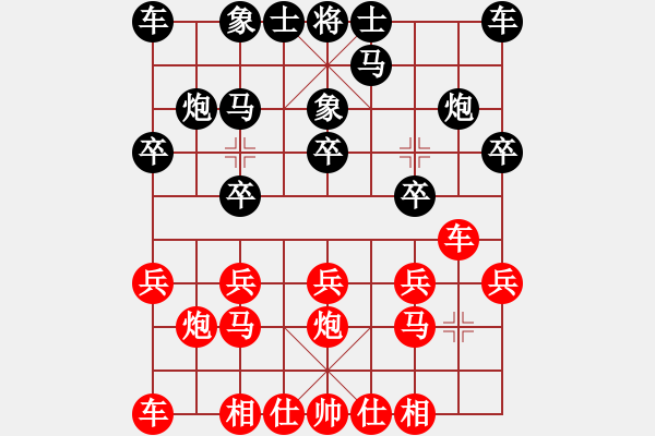 象棋棋譜圖片：中炮對(duì)進(jìn)右馬（業(yè)三升業(yè)四評(píng)測(cè)對(duì)局）我先勝 - 步數(shù)：10 