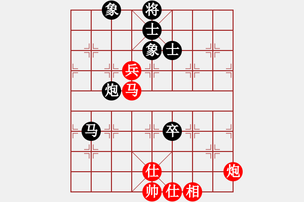 象棋棋譜圖片：5659局 A03-邊炮局-小蟲引擎23層 紅先和 天天AI選手 - 步數(shù)：120 