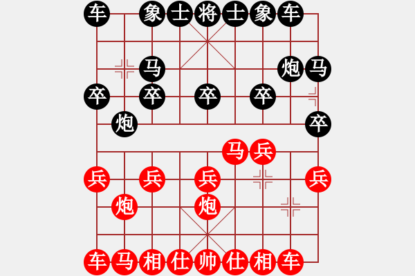 象棋棋譜圖片：三國(guó)棋俠(7弦)-勝-十分溫情(5弦) - 步數(shù)：10 