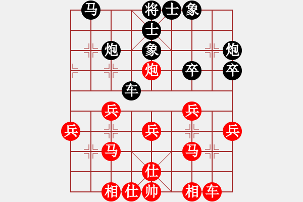 象棋棋譜圖片：華峰論棋(8段)-負(fù)-雨中的影子(8段) 中炮過(guò)河炮對(duì)左三步虎 - 步數(shù)：30 