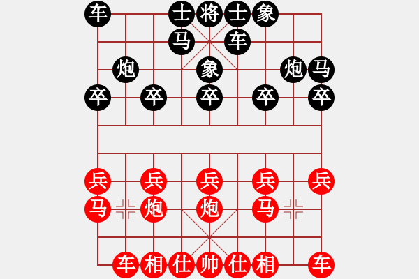 象棋棋譜圖片：1214局 A06- 兵底炮局-小蟲(chóng)引擎23層(先勝)業(yè)天天Ai1-1 - 步數(shù)：10 